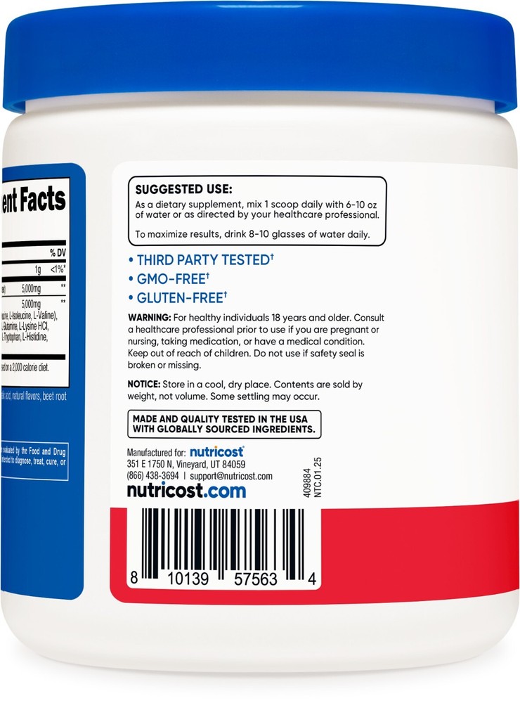 Nutricost Creatine + Aminos 30 Servings (Fruit Punch Flavored)