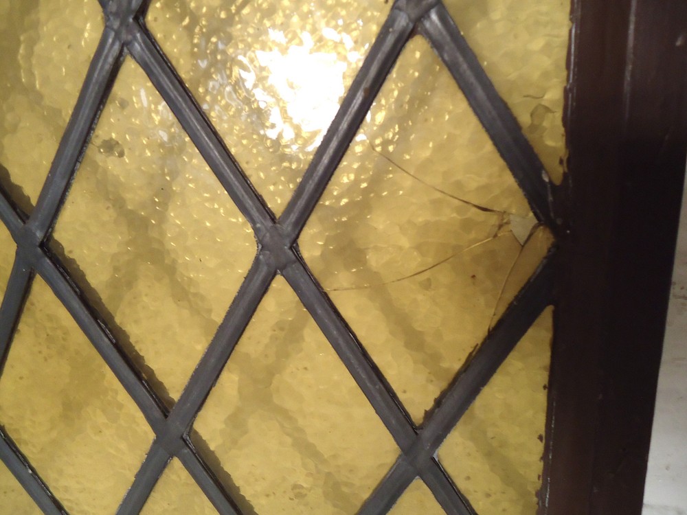 Vintage Stained Glass Window Panel (08093)NS