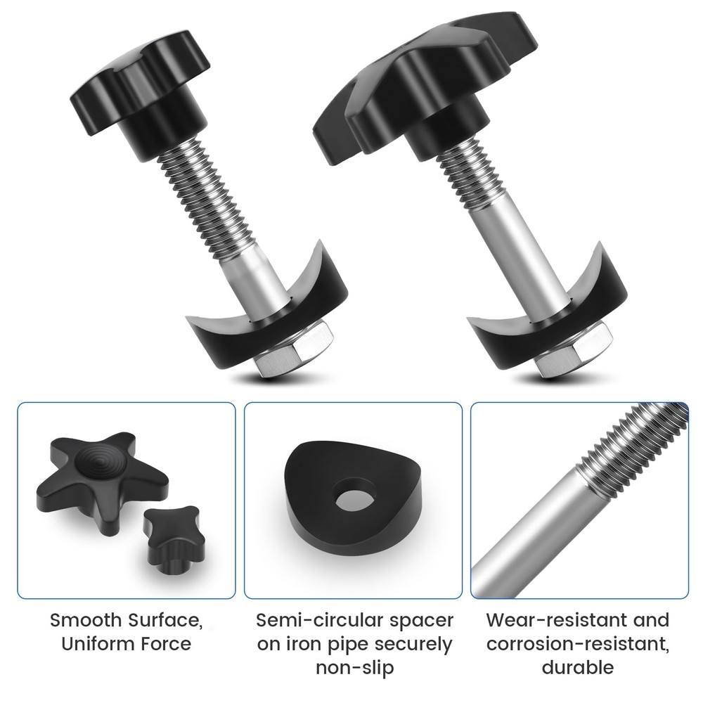 2 Sets Drive Walker Parts Replacement Knobs Kits, Compatible with Black