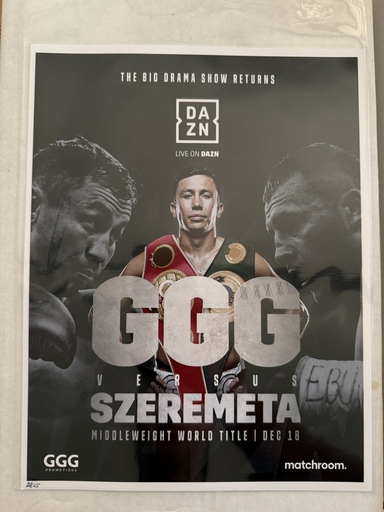 GGG Golovkin vs Kamil Szeremeta Boxing Program (Limited Edition & Numbered) 2020