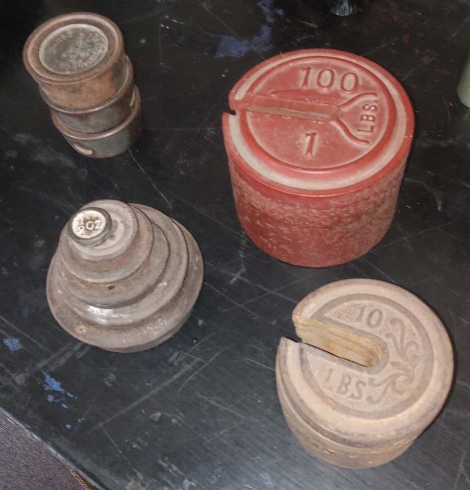 Antique Scale Weights 3 Piece Set