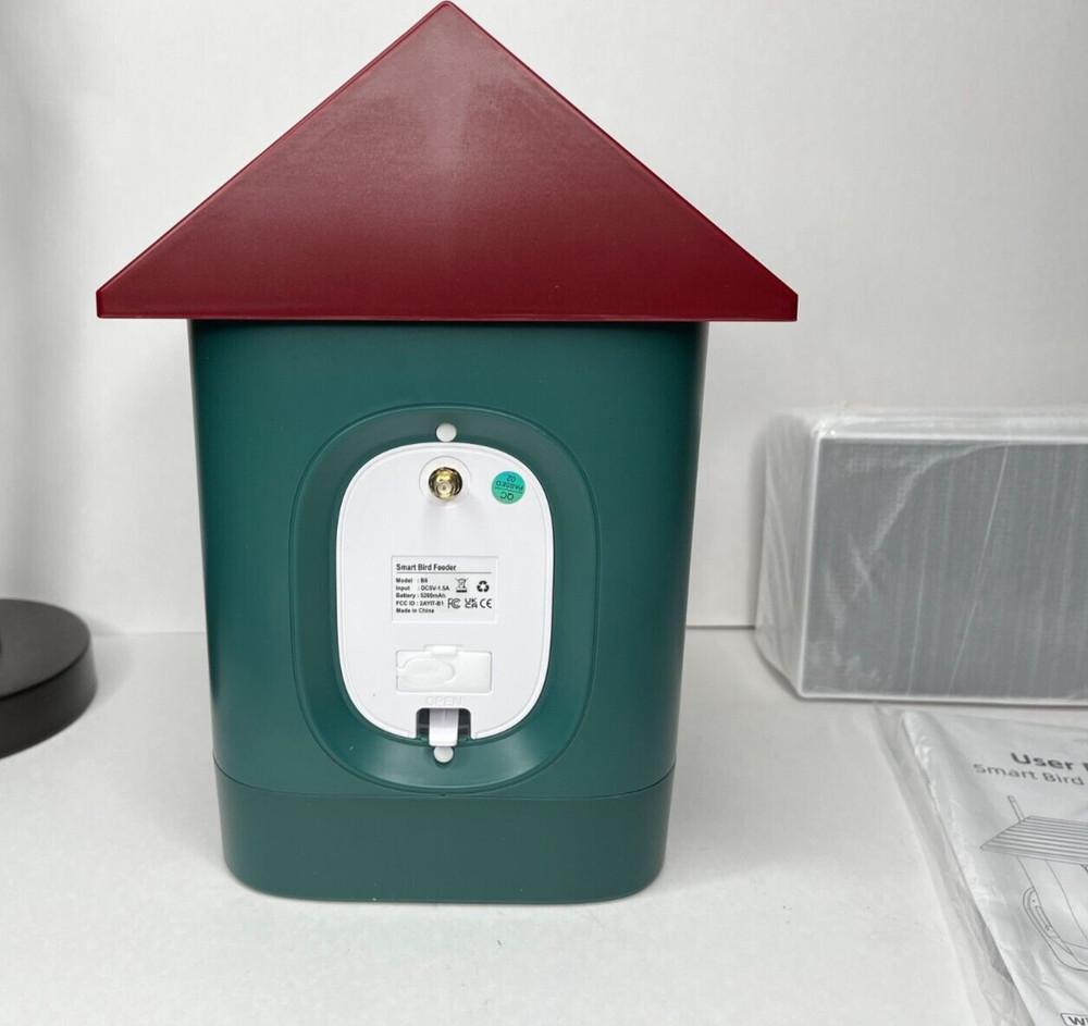 Smart Bird Feeder with Camera, 5200mAh Battery with Solar Panel, 2K Live View...