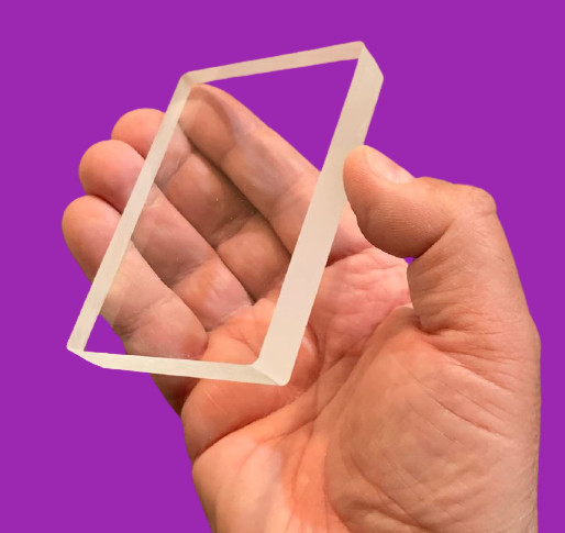 GLASS CARD DECK Solid Clear Plastic Block Change Magic Trick Close Up Ambitious