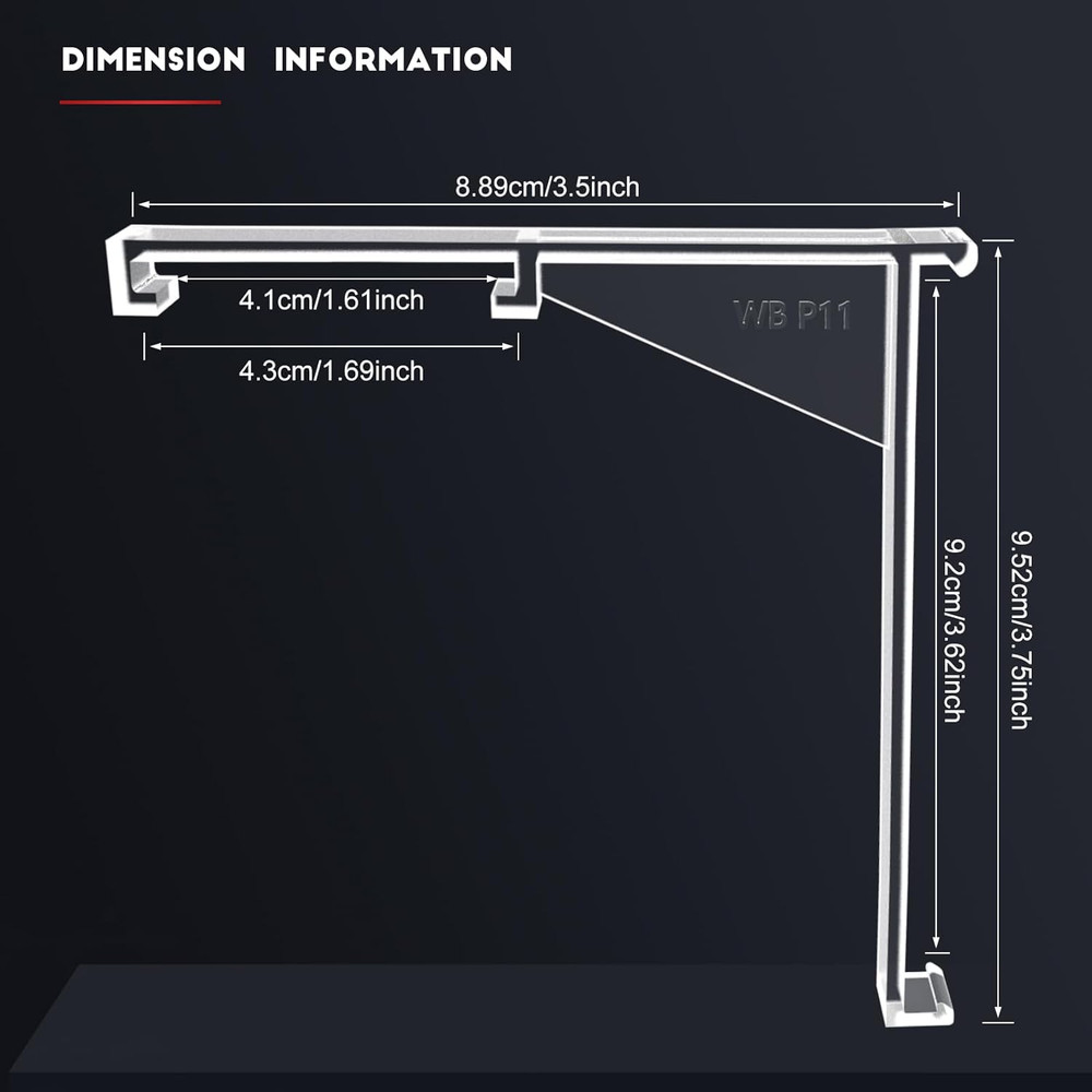 4 Pieces Valance Clips Vertical Blind Clear Valance Clip Bracket Vertical Blind