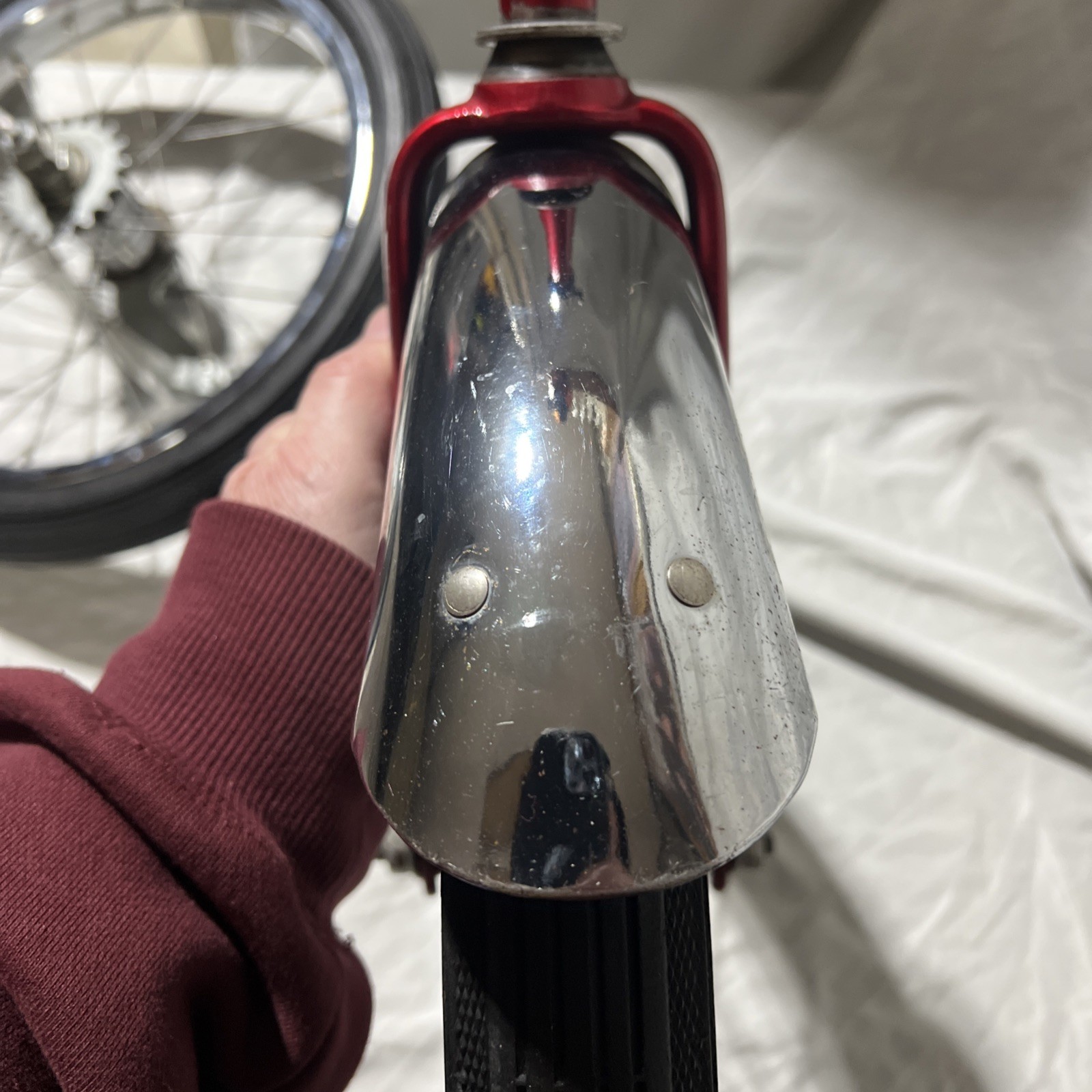 **** Vintage Red Schwinn Tires Rims Fenders NICE Stingray PIXIE 16” Wheels ****