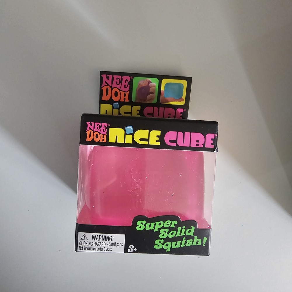 Nee Doh Nice Cube Schylling Super Solid Squish Toys Pink