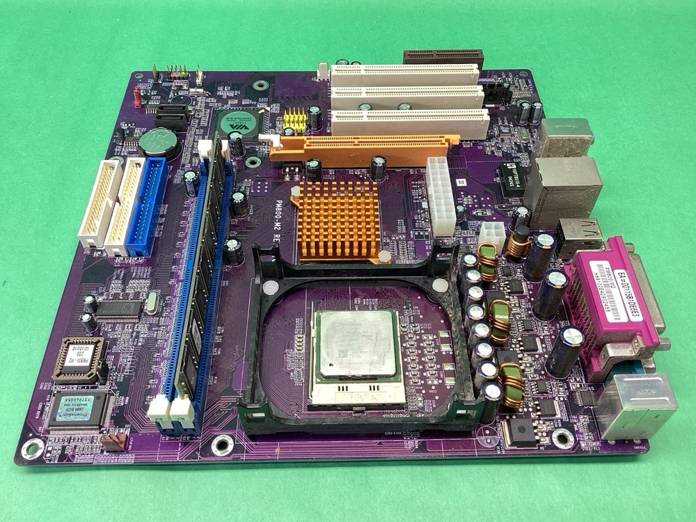 PM800-M2 Motherboard + Intel Pentium 4 Processor CPU + RAM - UNTESTED