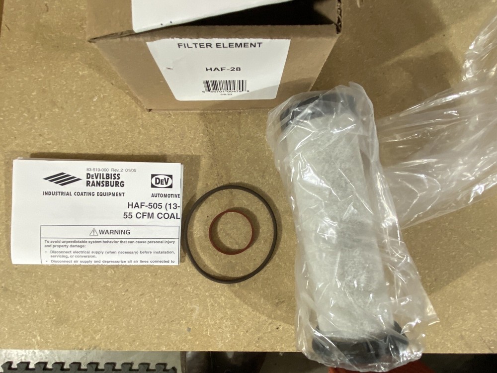 **New HAF-28 Coalescing Filter Element with O-ring for Devilbiss
