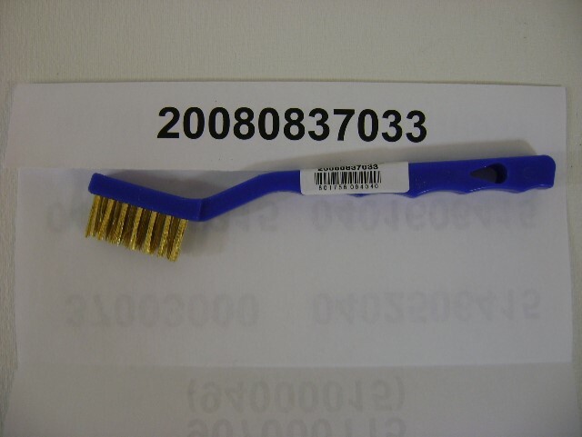 6.5 in. Plastic Handle Brass Scratch Brush. Qty:2 pcs