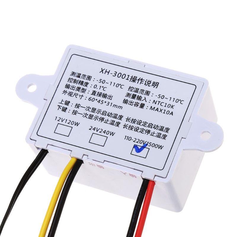 220V LED Digital Temperature Controller 10A Thermostat Control Switch Probe New