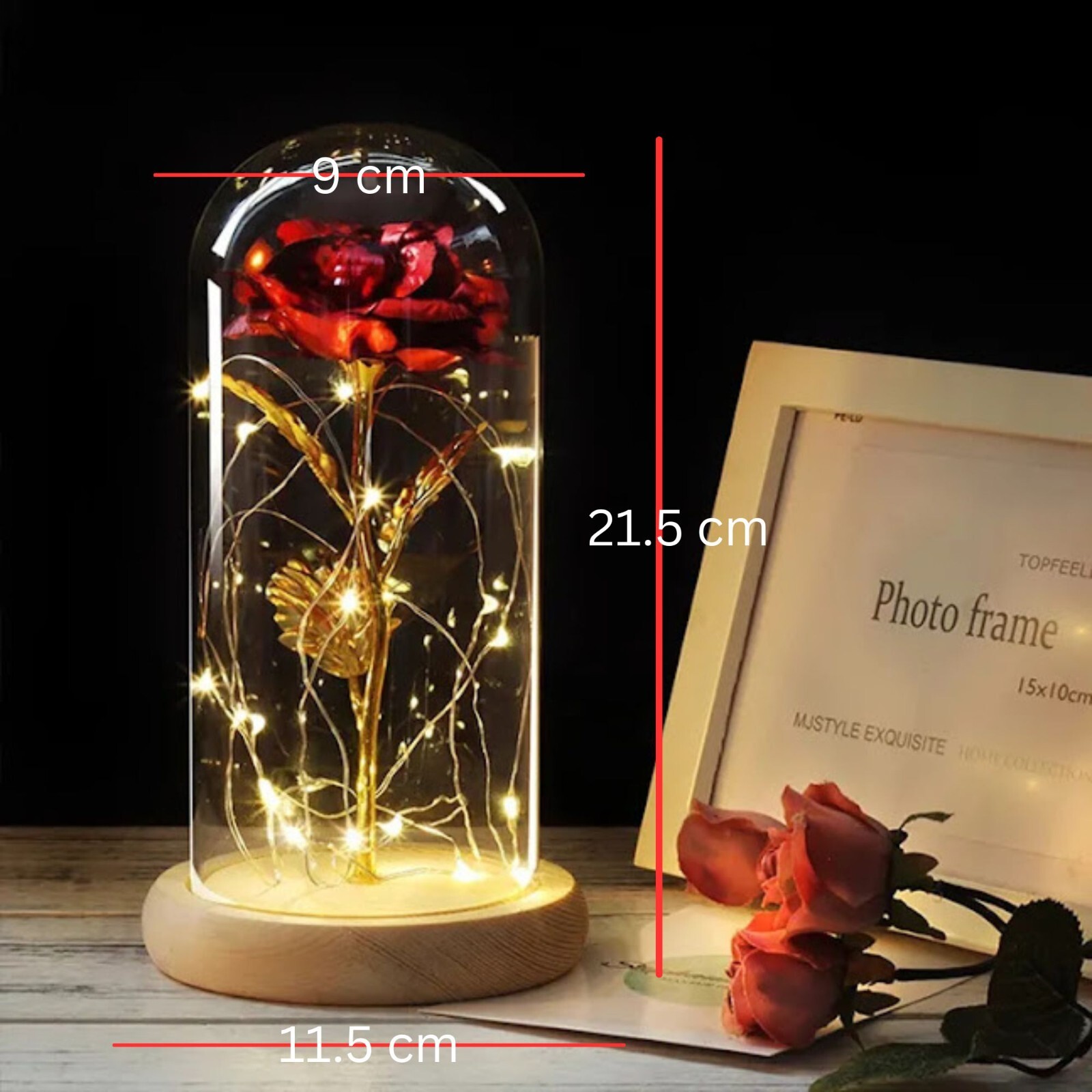 Beauty and The Beast Rose LED Enchanted Galaxy Rose Eternal Flower Lighted Décor