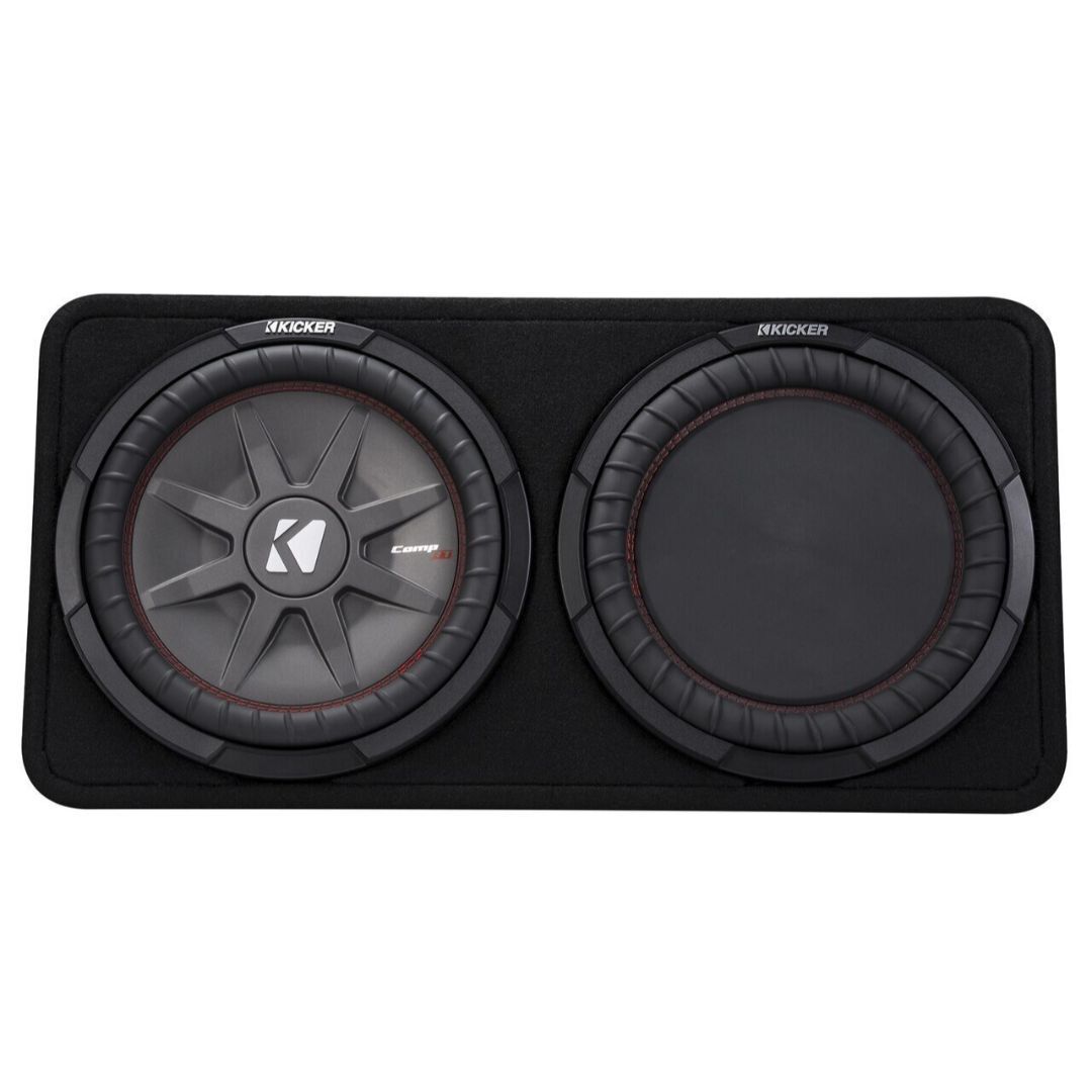 Kicker TCWRT122, CompRT 12" Subwoofer in Thin Profile Enclosure, 2-Ohm, 500W