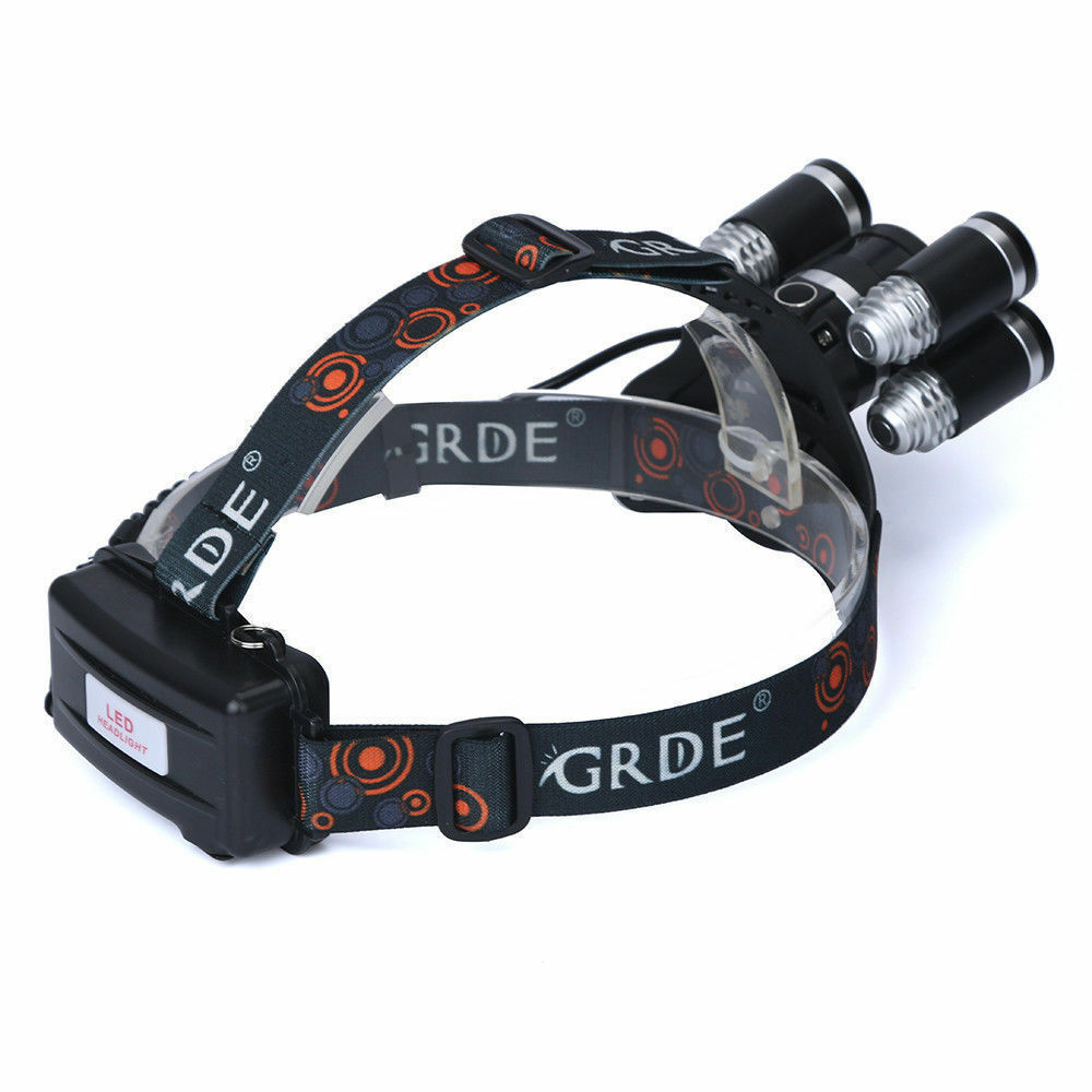 LED Headlamp 5 Head Headlight Flashlight Torch Light