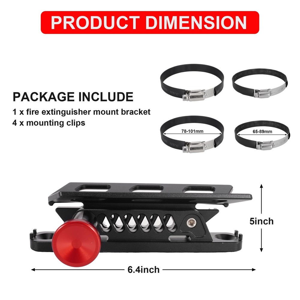 UTV Fire Extinguisher Mount Bracket, Quick Release Fire Extinguisher Mount Ho...