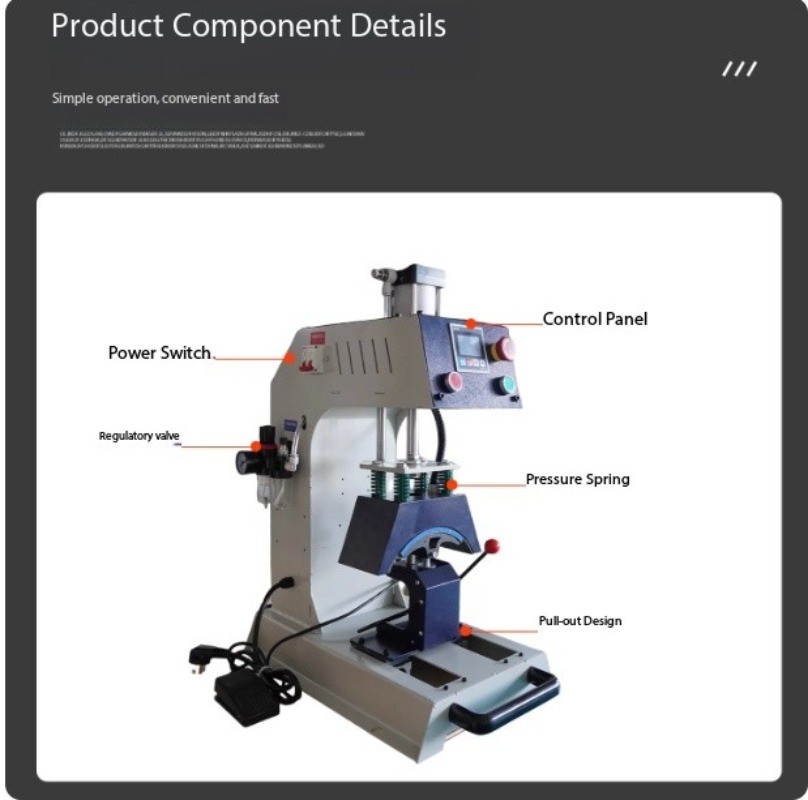 Fully Automatic Pneumatic Cap Pressing Machine Label Pressing Machine 110V/220V