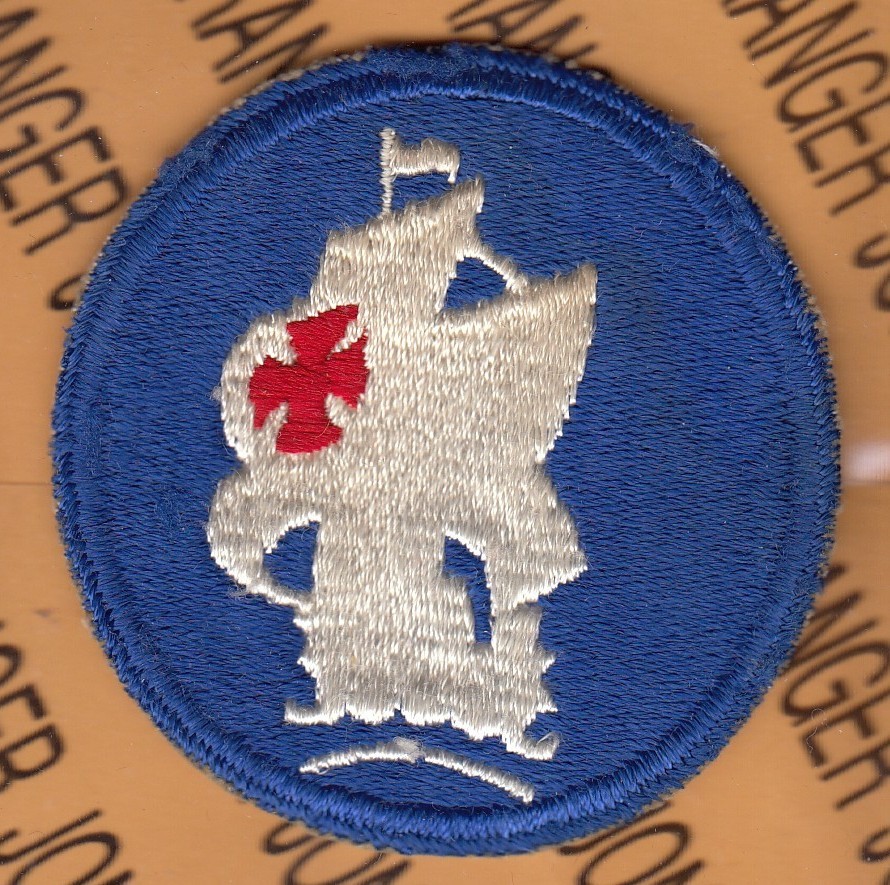 WWII US Army Caribbean Command ~2.75" cotton patch c/e B