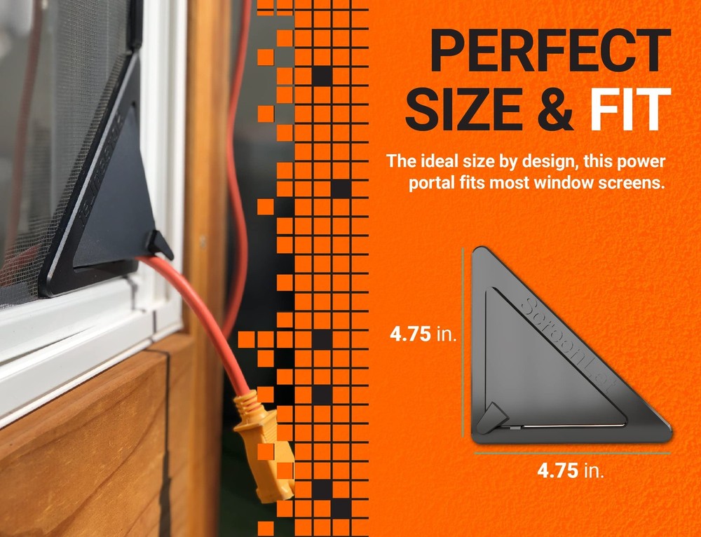 Window Screen Pass Through Attachment - Bring Inside Power Outside Easily - F...