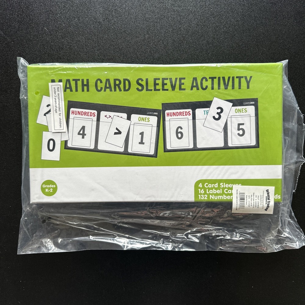 Math Card Sleeve Game, Educational, 152 Pieces