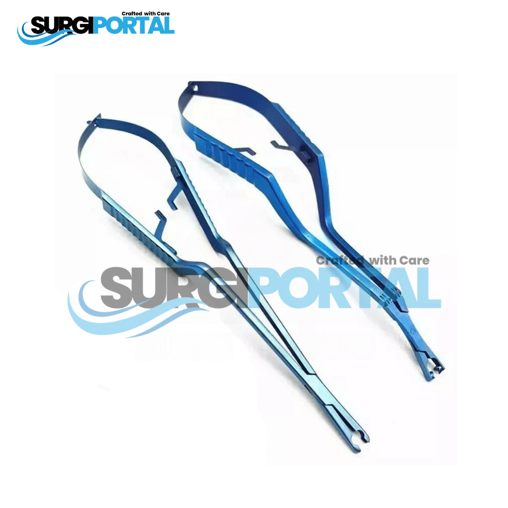 2PCS Blue Titanium Aneurysm Clips Applicator and Applier - Surgical Tools