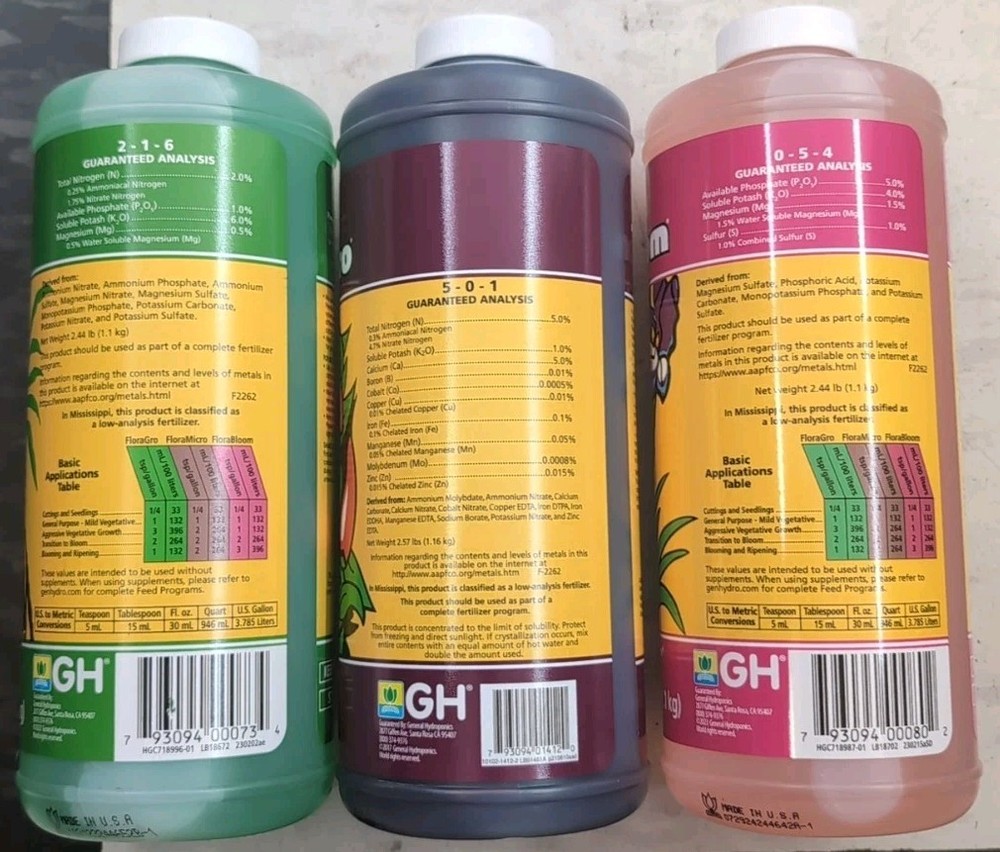 General Hydroponics FloraSeries Hydroponic Nutrient Fertilizer System Trial ...