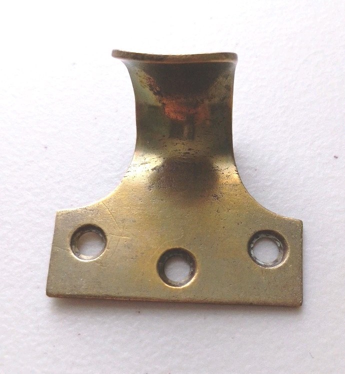 Pair Vintage Solid Brass Sash Window Pull Lifts 5cm W Reclaimed Salvage
