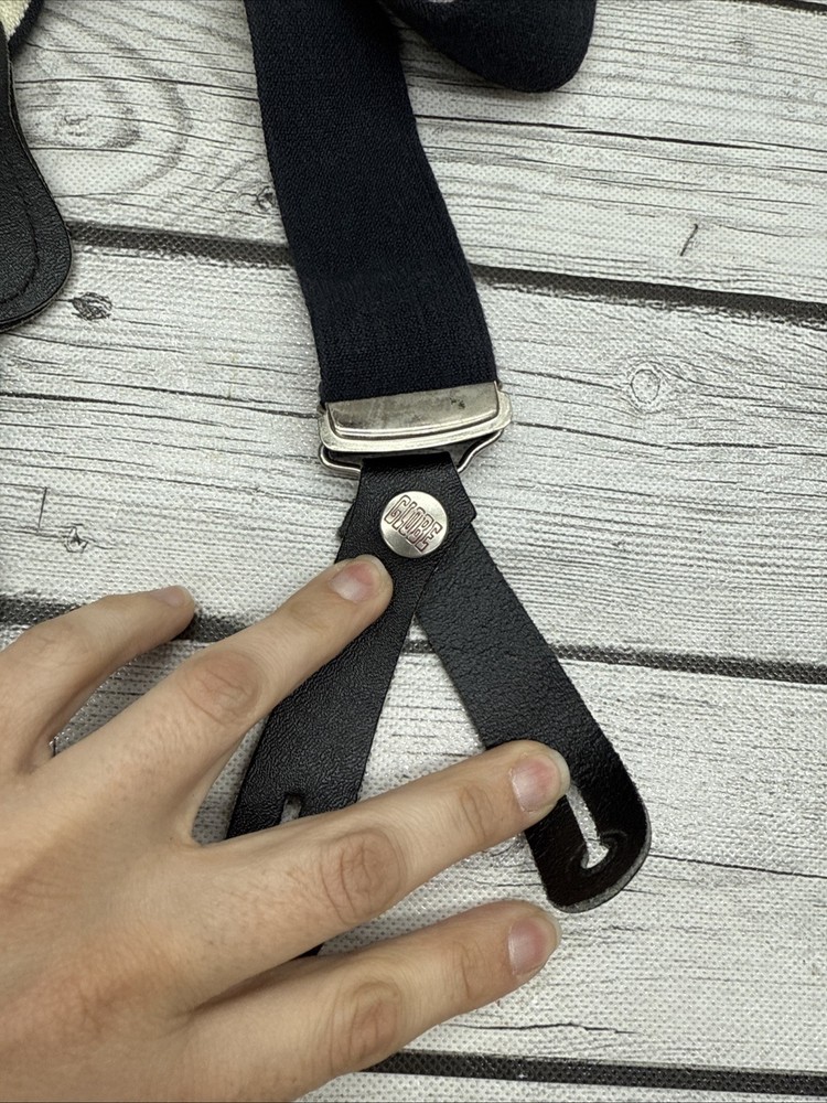 Globe Firefighter Suspenders Elastic Button Adjustable Blue Fighter