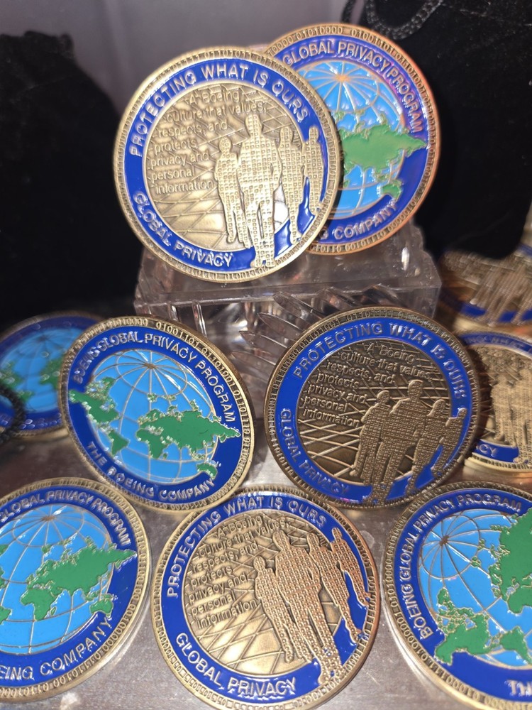 Boeing Global Privacy Program challenge coins