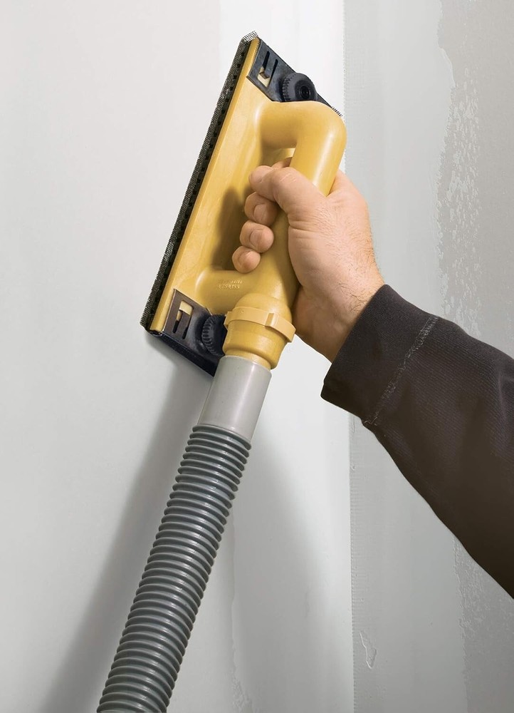 Lightweight Dust-Free Vacuum Hand Sander with 6' Hose for Efficient Projects