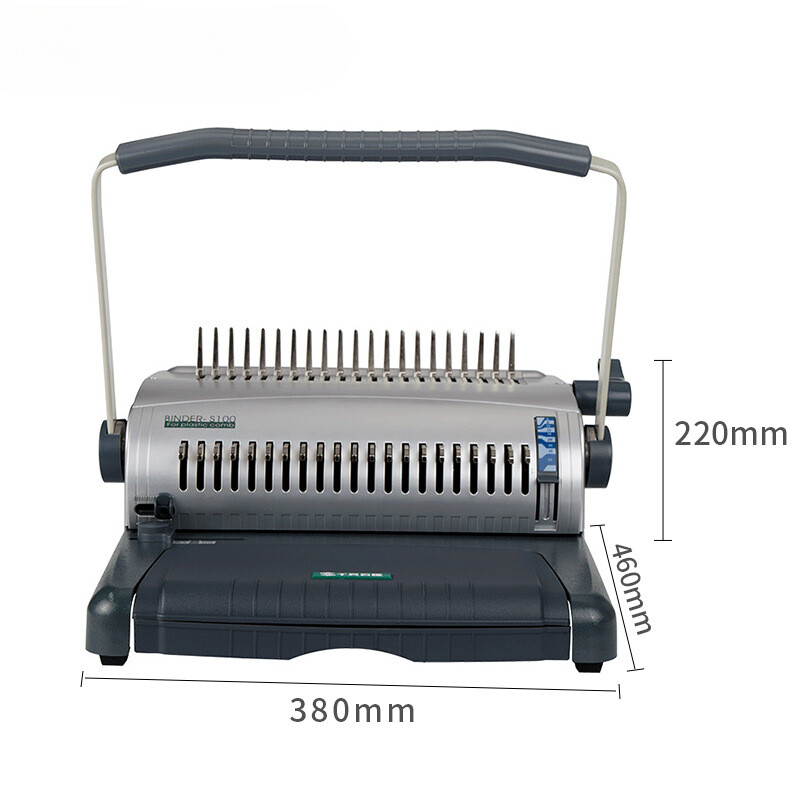 S100 Manual Comb Type Rubber Ring Strip Binding Machine Hole Punching Tool