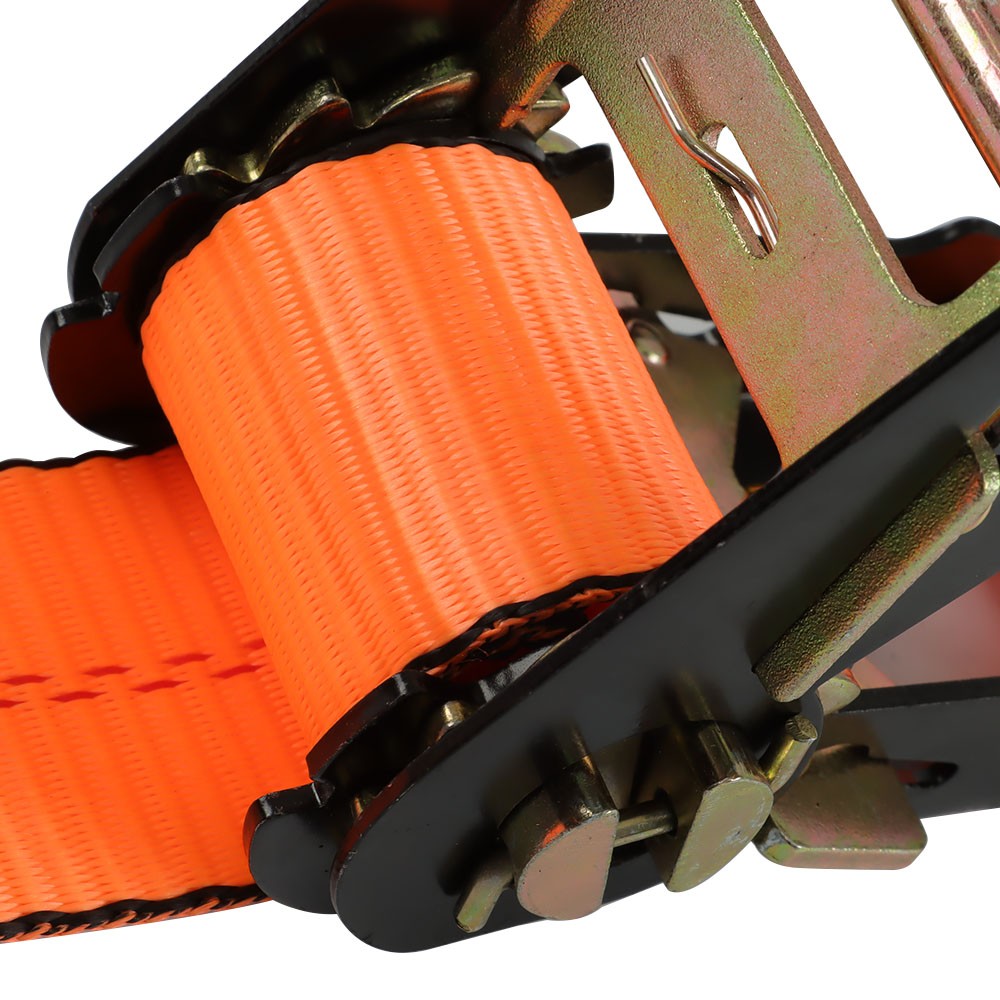 Durable 3,300 Pound Safe Working Load 4×Set Car Tie Down w/ Flat Hooks Universal