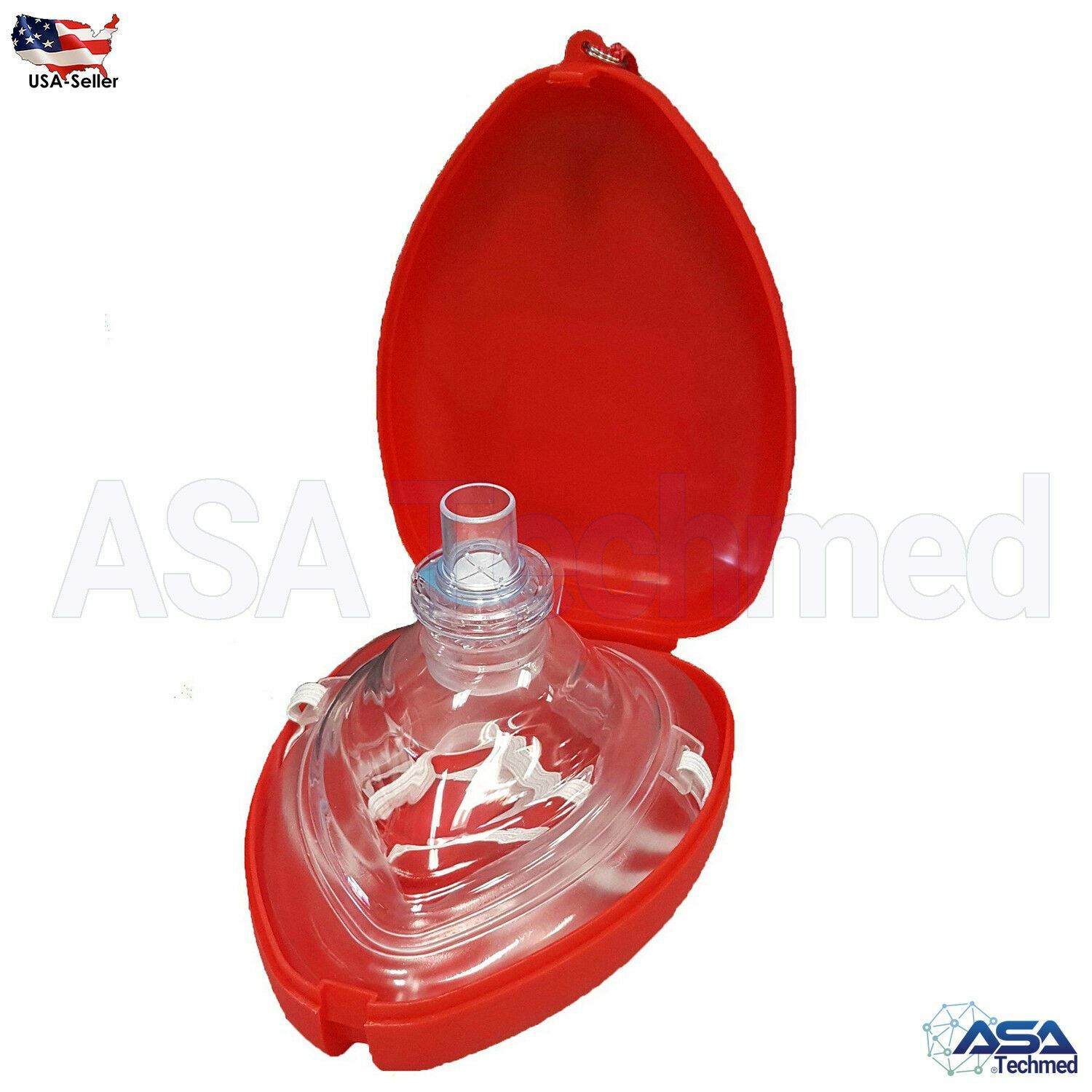 5 Pocket CPR mask in Hard Case - Mask w/O2 with Gloves