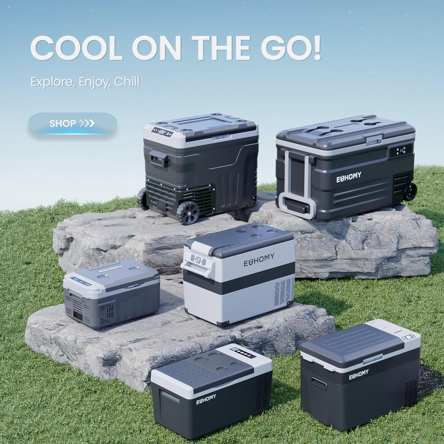 12V Portable Refrigerator Freezer -4℉~68℉ Car Cooler 12/24V DC 110V AC Camping