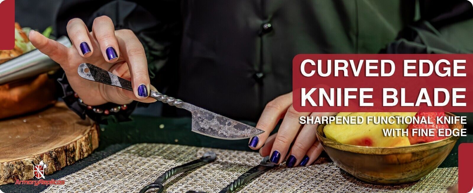 Forged Blacksmith Medieval Dining Hall Eating Kitchen Renaissance Utensils