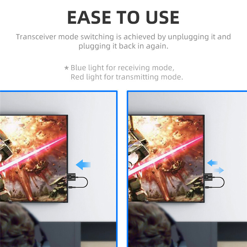 Wireless USB Bluetooth 5.0 Audio Transmitter Receiver Adapter 3.5mm For TV Car