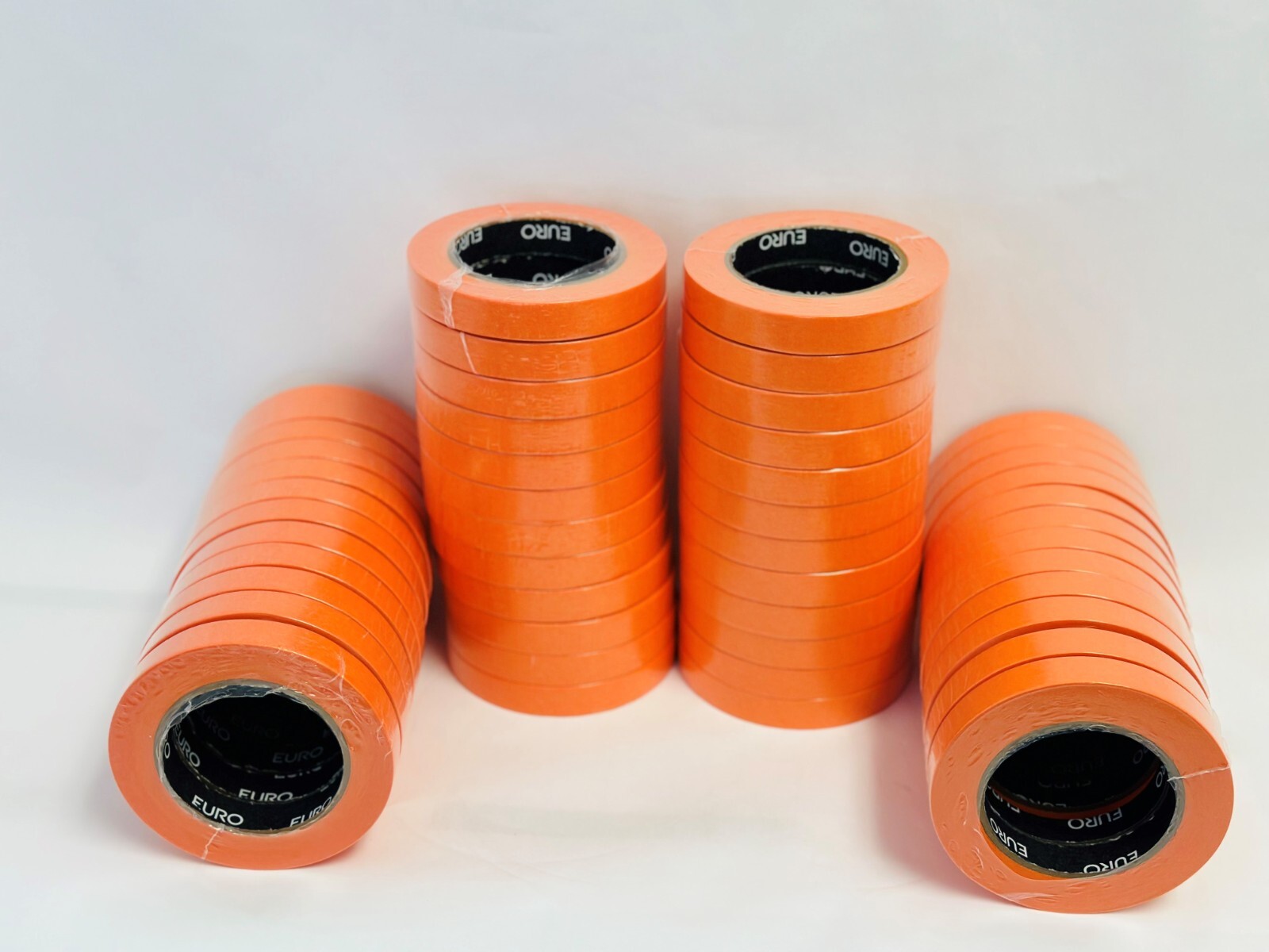 PREMIUM MASKING TAPE Orange 3/4 inch (48 Rolls) 4 sleeves Automotive Bodyshop