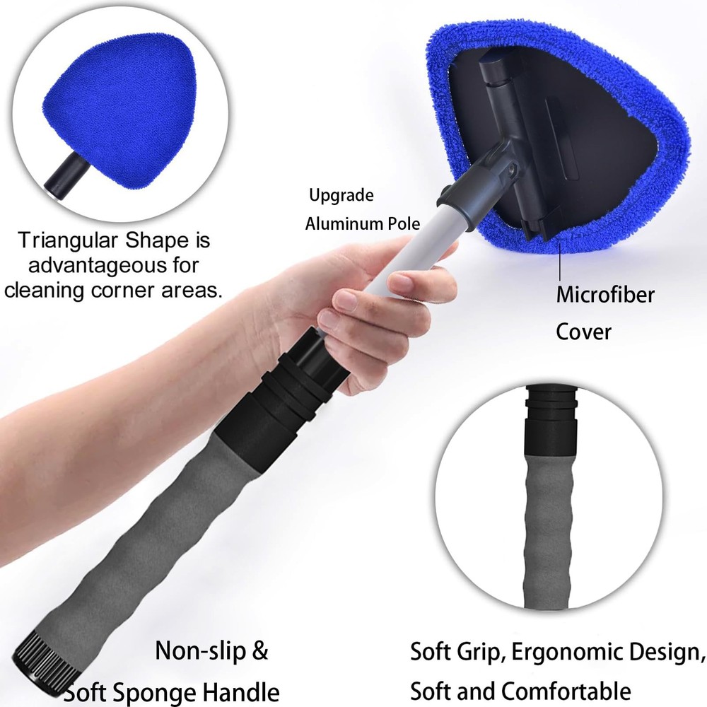 desin Windshield Cleaning Tool, Car Window Cleaner Windshield Cleaner with 4 ...