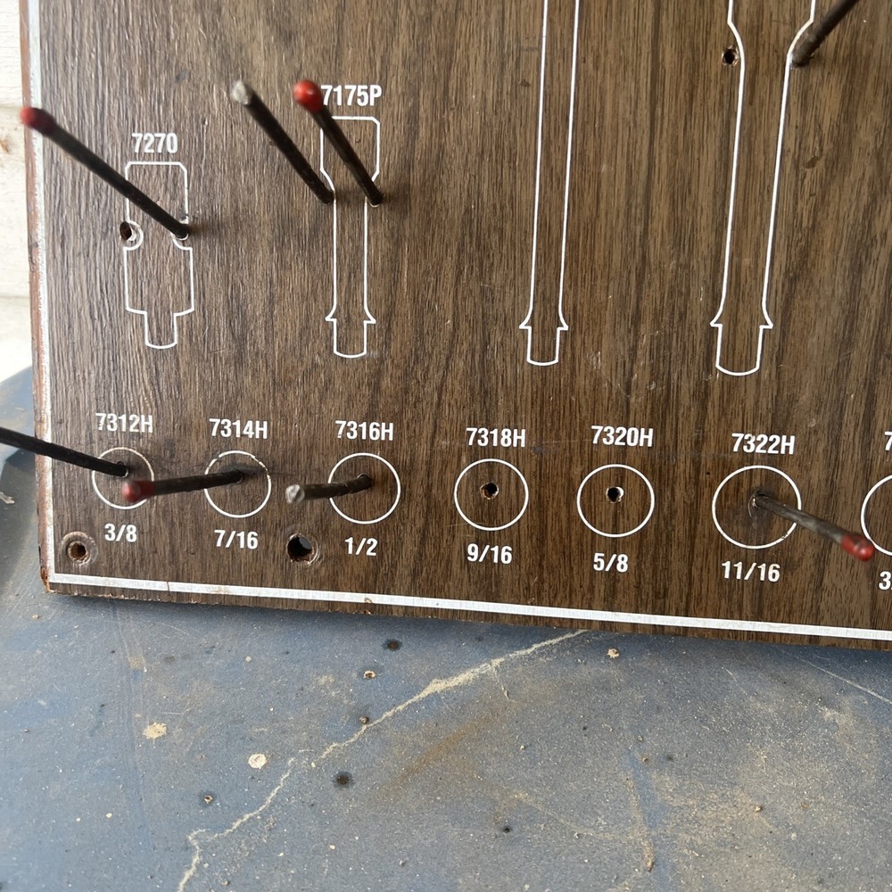 Vintage Challenger By Proto Tool Display Board Panel #174 socket