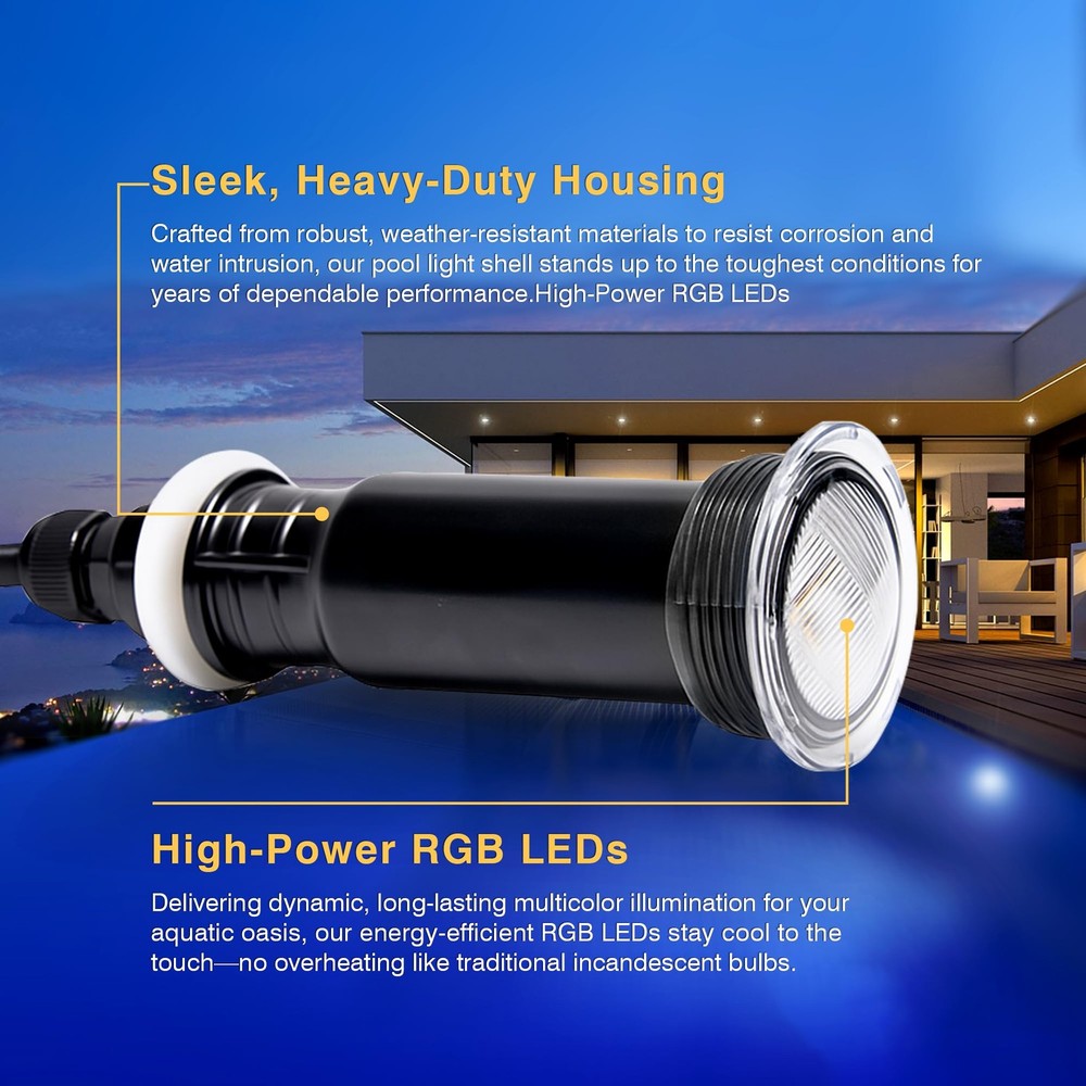 Pool Lights for Inground Pool Direct Replacement for Pentair GloBrite 1.5"