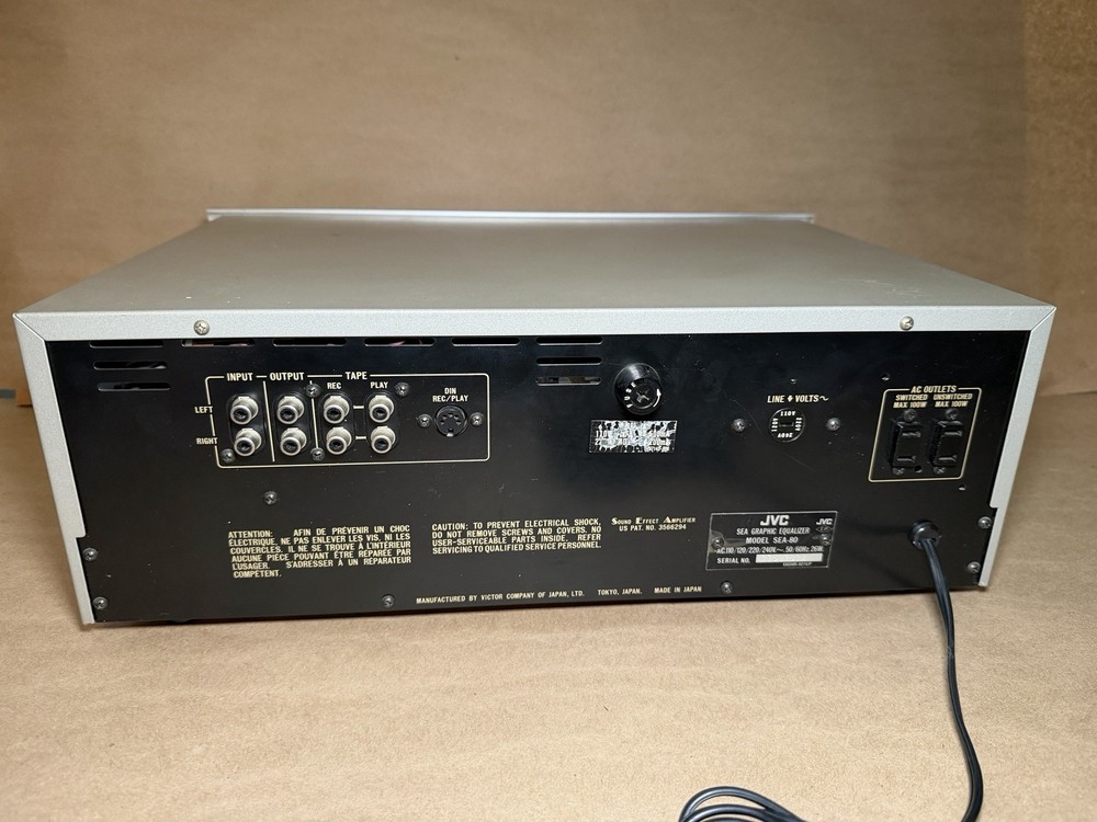 JVC SEA-80 Multi-Voltage Stereo Graphic Equalizer Powers On AS IS Untested