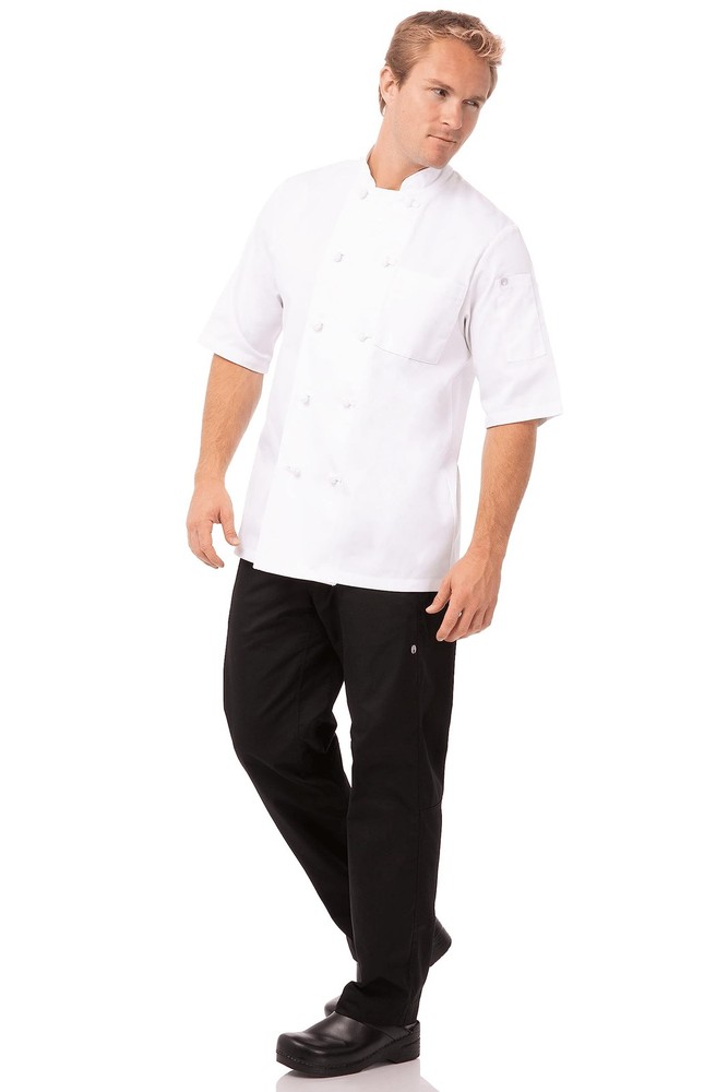 Chef Works Men's Tivoli Coat, White, Medium Medium, White