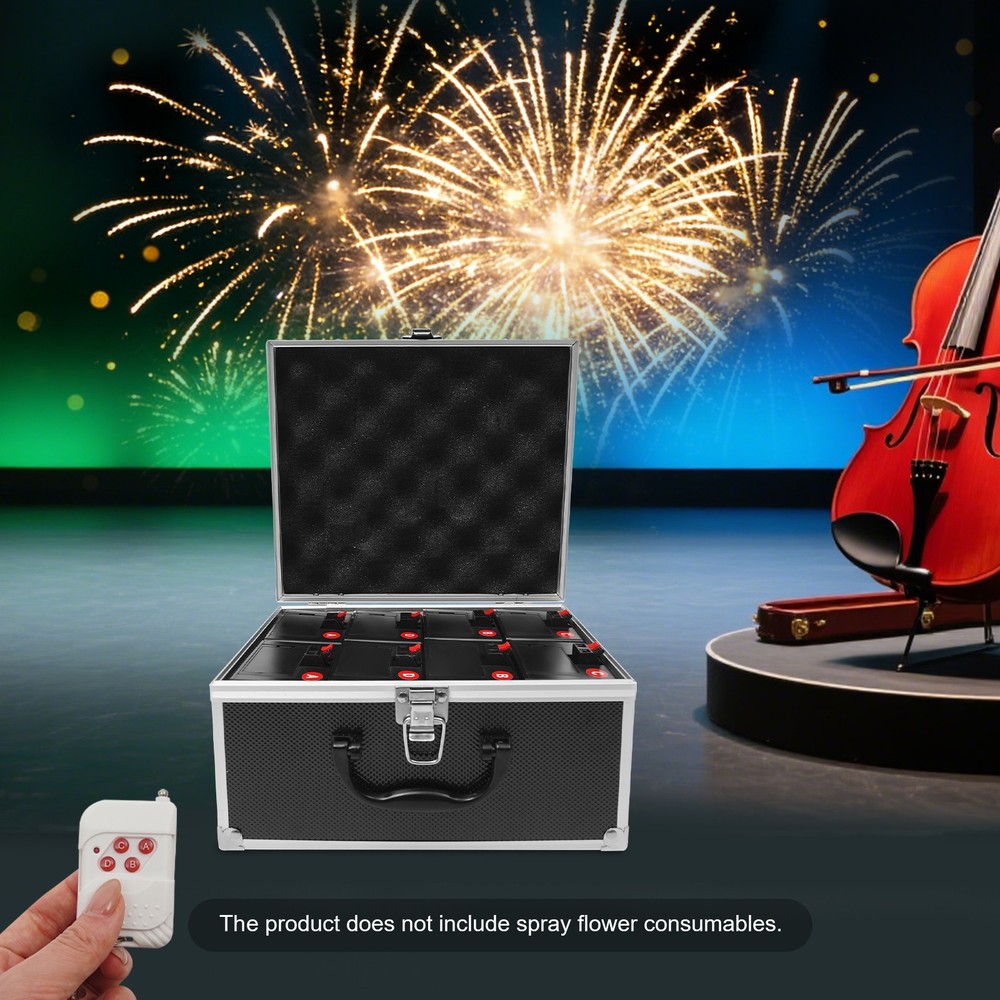8pcs Cold Spark Based Firework Safe Flame Effect Machine Remote Control New
