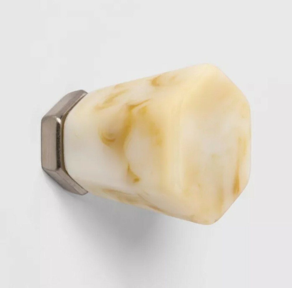 2-Pack Ivory Hexagon Resin Knobs in Ivory, Modernize Your Cabinets, Project 62