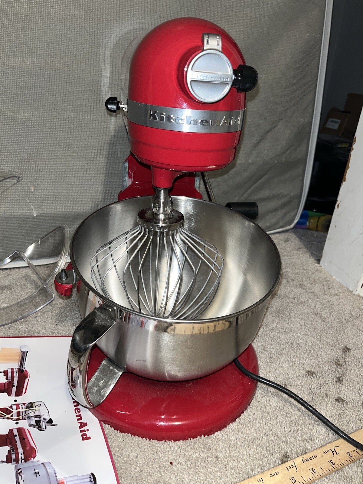 NOS KitchenAid KP26M9XCER 6 Quart 590 W Bowl-Lift Stand Mixer Ultra Power Soft 7