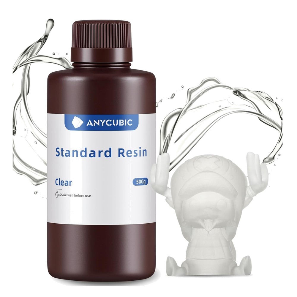 Clear 3D Printer Resin 500g - Quick Curing & High Precision for LCD 3D Printing