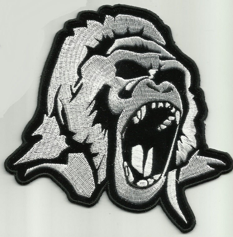 ANGRY GORILLA HEAD MOTORCYCLE JACKET VEST BIKER PATCH