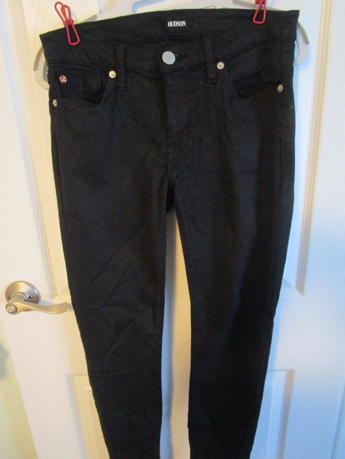 HUDSON Womens Krista Super Skinny Ankle Jeans Black Size 28 Mid Rise NWOT