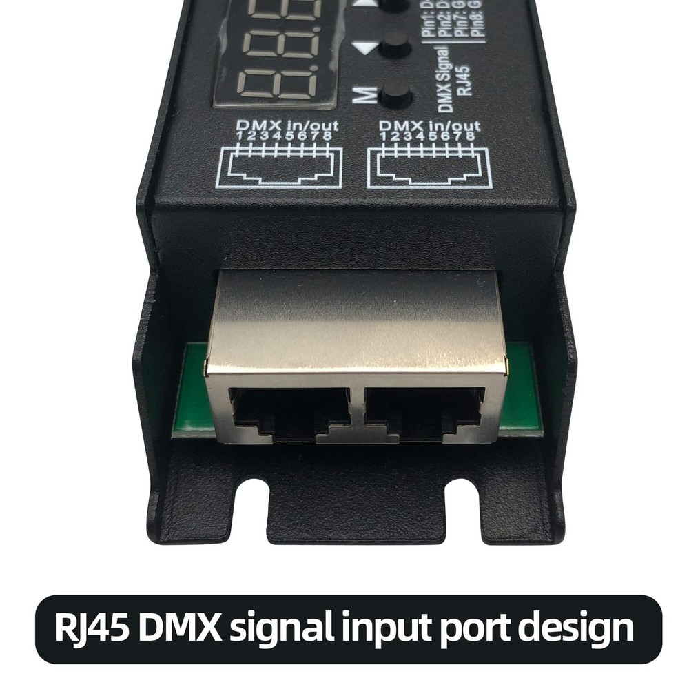 5 Channel DMX512 Decoder RDM RGBCCT LED Controller PWM Dimmer 12V48VDC