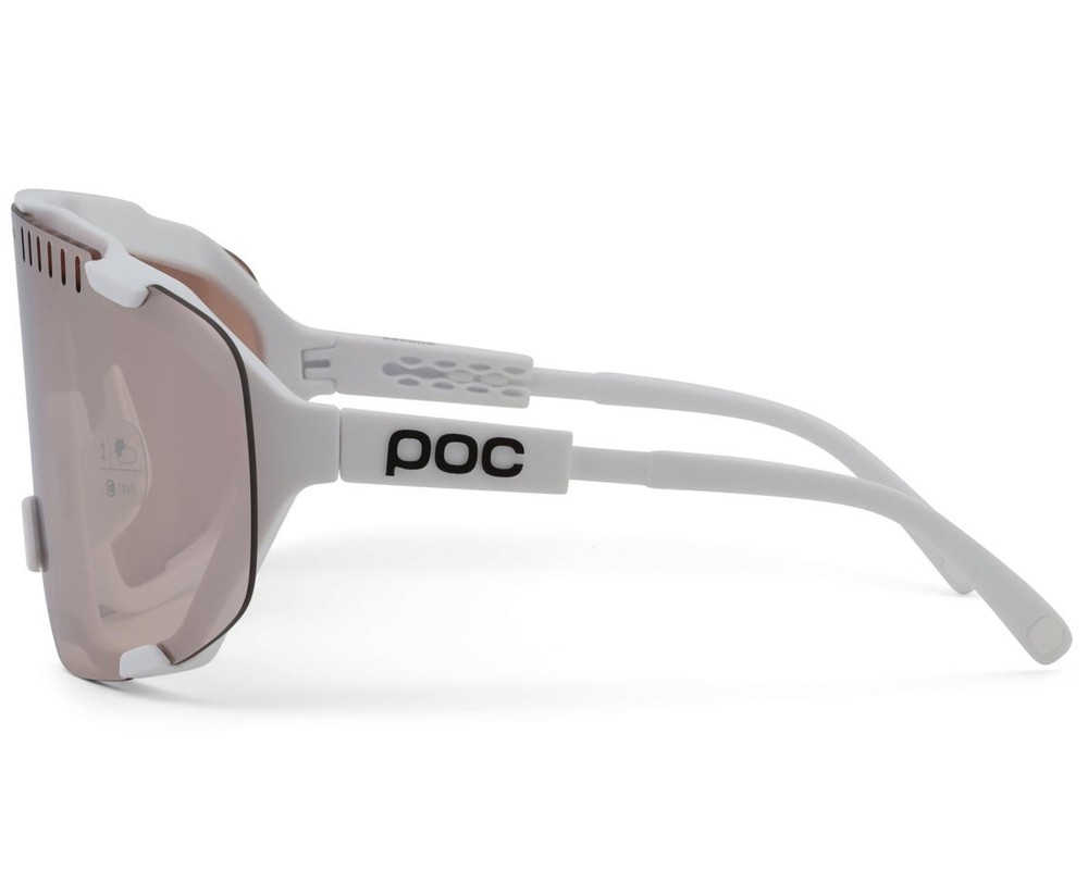POC Devour Sunglasses (Hydrogen White) (Partly Sunny Silver/Clear)