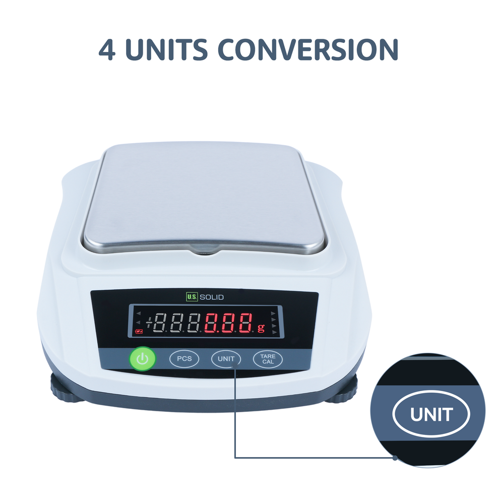 U.S. Solid 3000g x 0.01 g Precision Balance AC/DC Power Supply Black Panel