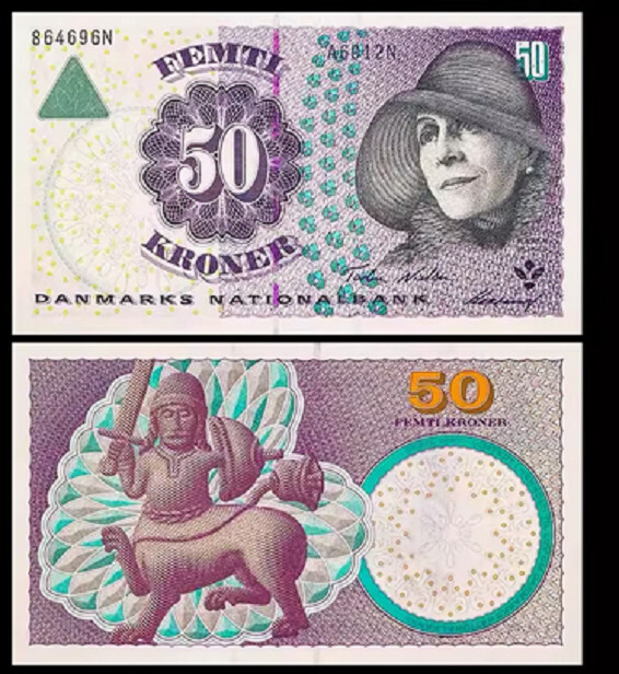 2004-07 Denmark 50 Kroner P-55 UNC NEW Banknotes